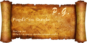 Pogács Gunda névjegykártya